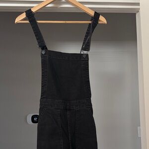 Black Denim Overalls